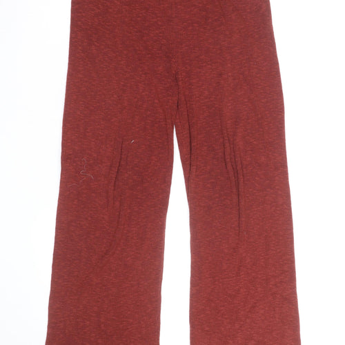 Free People Women’s Brown Wide-Leg Knit Trousers Size S