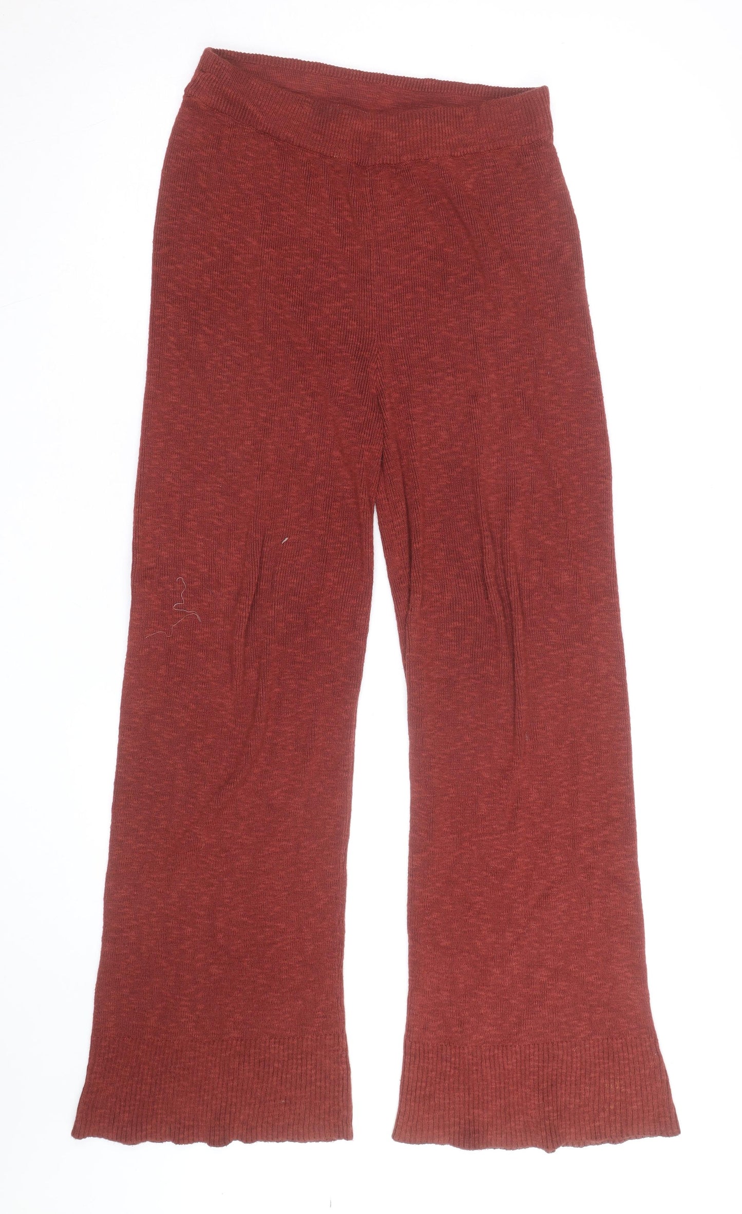Free People Women’s Brown Wide-Leg Knit Trousers Size S