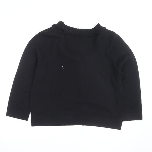 DKNY Women Black Cashmere Button Cardigan XL