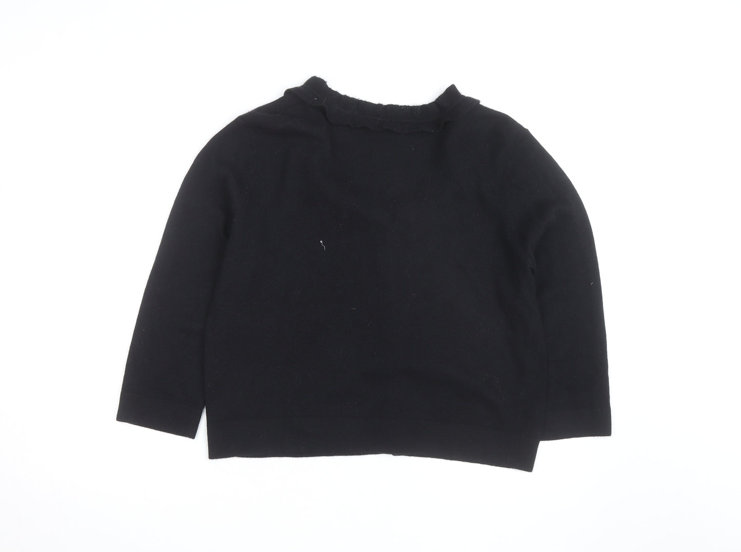 DKNY Women Black Cashmere Button Cardigan XL