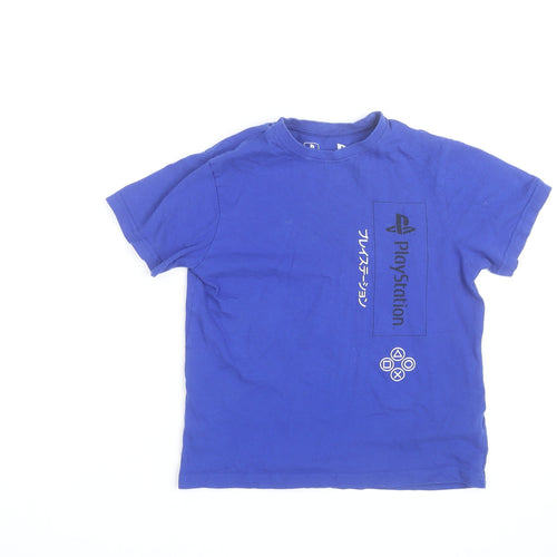 PlayStation Boys Blue Graphic T-Shirt 7-8 Years Short Sleeve Cotton