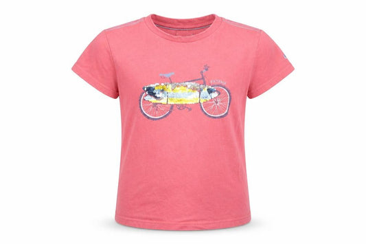 FatFace Girls Pink Sequin Bicycle Graphic T-Shirt 8-9 Years