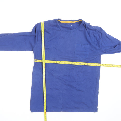 John Lewis Women's Blue Long Sleeve Cotton Basic T-Shirt Size 14