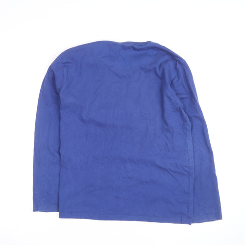 John Lewis Women's Blue Long Sleeve Cotton Basic T-Shirt Size 14