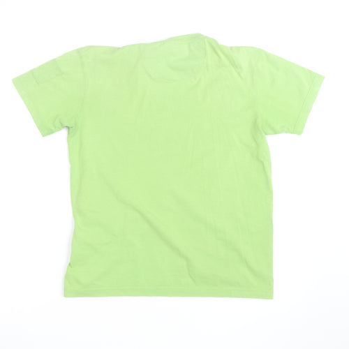 Sun Valley Men's Green Graphic Print Cotton Crew Neck T-Shirt M