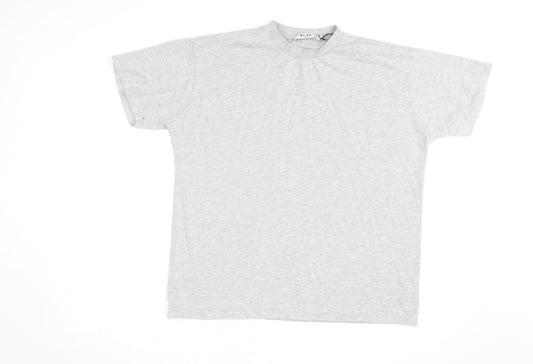NA-KD Men’s Grey Crew Neck Short Sleeve Cotton T-Shirt Size S