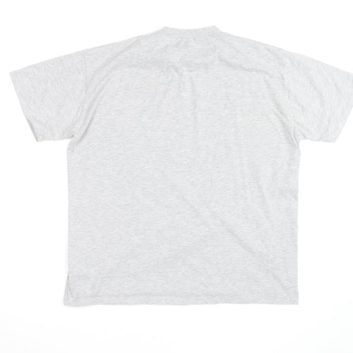 NA-KD Men’s Grey Crew Neck Short Sleeve Cotton T-Shirt Size S