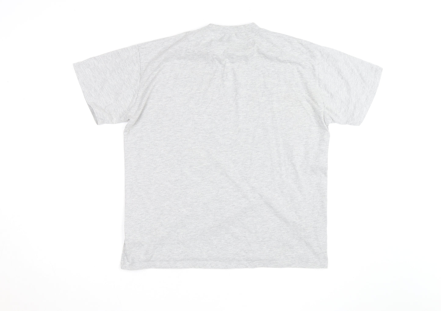 NA-KD Men’s Grey Crew Neck Short Sleeve Cotton T-Shirt Size S