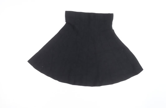 Pink Vanilla Women's Black Skater Short Skirt Size S High Rise
