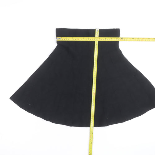 Pink Vanilla Women's Black Skater Short Skirt Size S High Rise