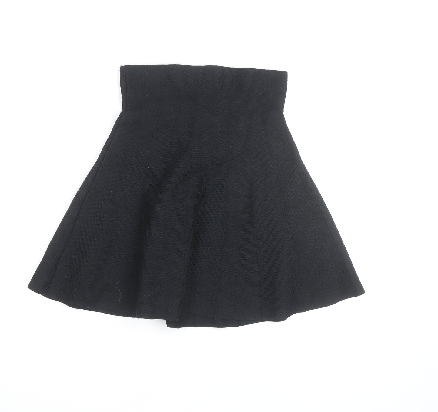 Pink Vanilla Women's Black Skater Short Skirt Size S High Rise