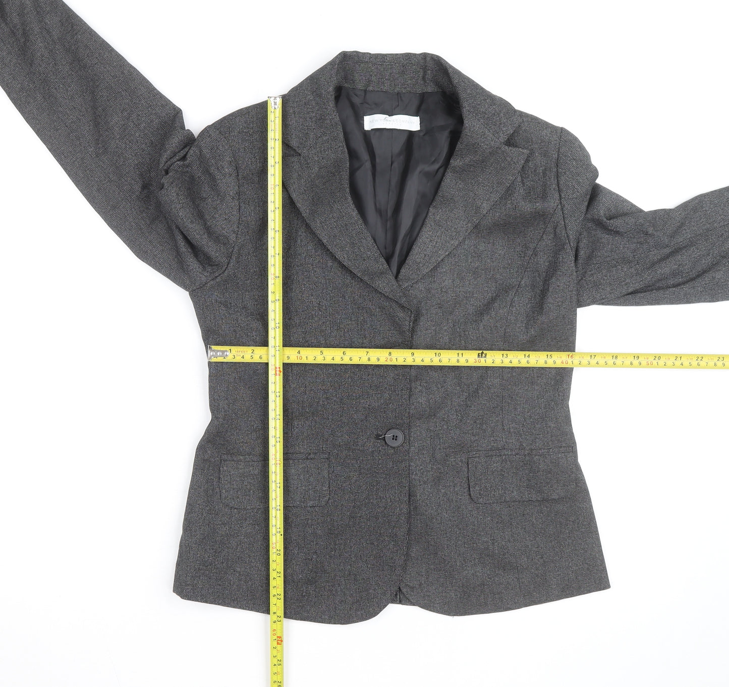 New York & Company Women’s Grey Blazer Jacket Size M Classic Workwear