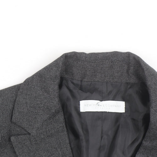 New York & Company Women’s Grey Blazer Jacket Size M Classic Workwear