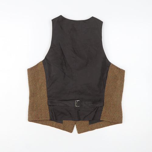 New York & Company Women's Brown Tweed Waistcoat Size 12 Classic Fit