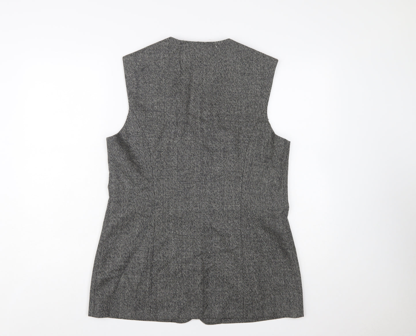 Conrad C Collection Grey Wool Embroidered Waistcoat Size 12 Women’s