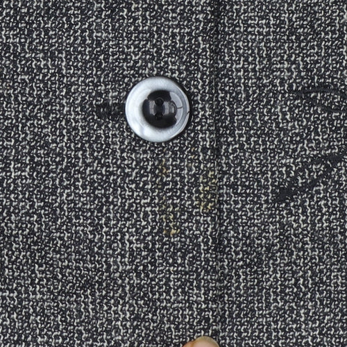 Conrad C Collection Grey Wool Embroidered Waistcoat Size 12 Women’s