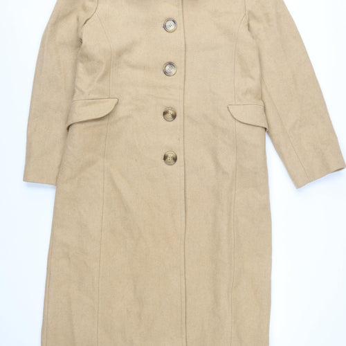 Fairweather Women’s Beige Wool Blend Long Overcoat Size 8 Petite