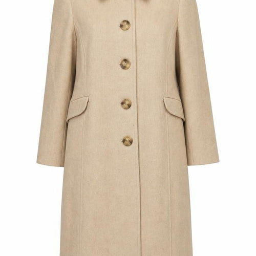 Fairweather Women’s Beige Wool Blend Long Overcoat Size 8 Petite