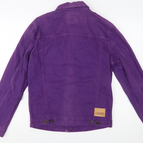 Pull & Bear Women's Purple Cotton Trucker Jacket Size 10