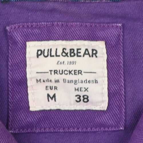 Pull & Bear Women's Purple Cotton Trucker Jacket Size 10