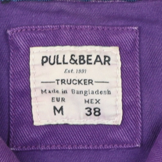 Pull & Bear Women's Purple Cotton Trucker Jacket Size 10