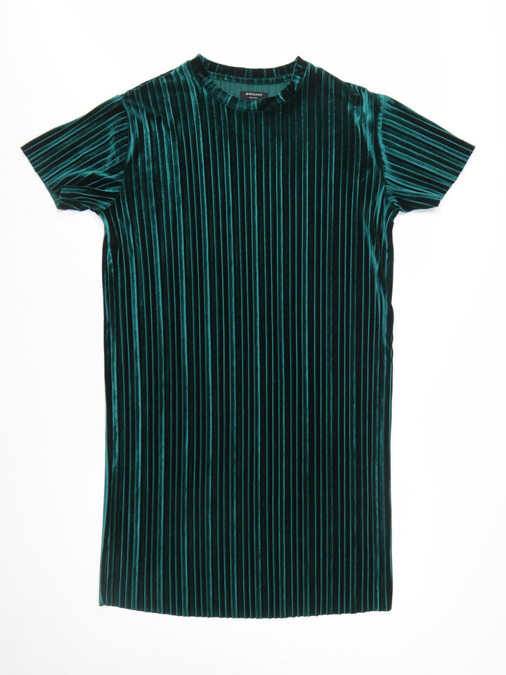JD Williams Women’s Green Velvet Striped T-Shirt Dress Size 10