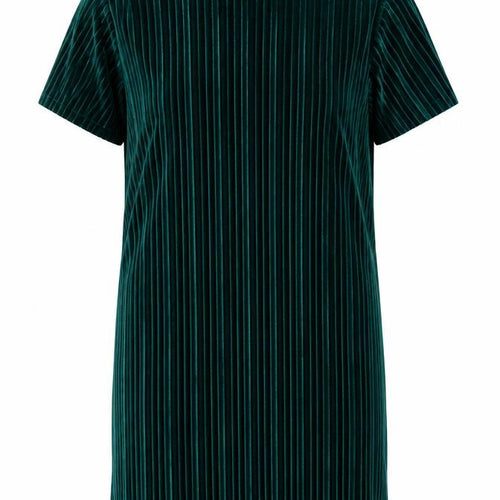 JD Williams Women’s Green Velvet Striped T-Shirt Dress Size 10
