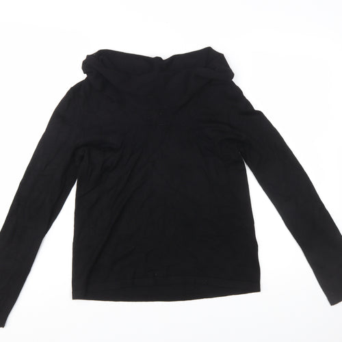Phase Eight Women's Black Cowl Neck Long Sleeve Knit Jumper Size M