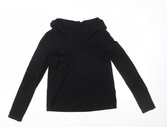 Phase Eight Women's Black Cowl Neck Long Sleeve Knit Jumper Size M