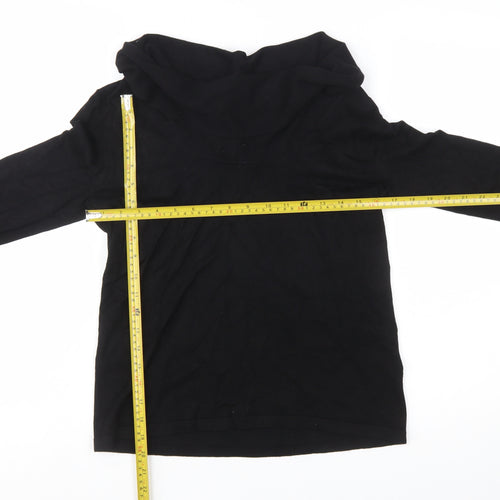Phase Eight Women's Black Cowl Neck Long Sleeve Knit Jumper Size M