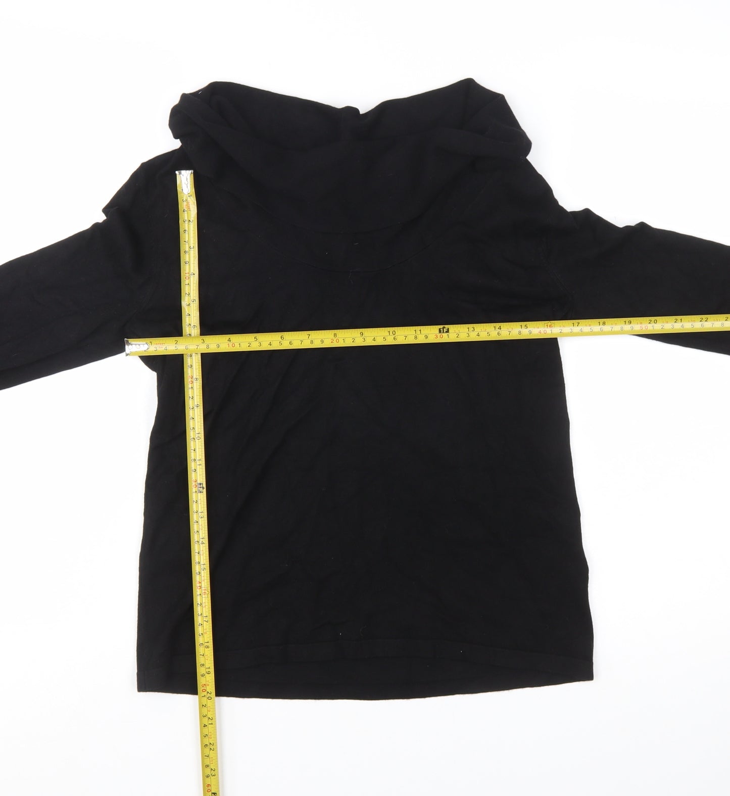 Phase Eight Women's Black Cowl Neck Long Sleeve Knit Jumper Size M