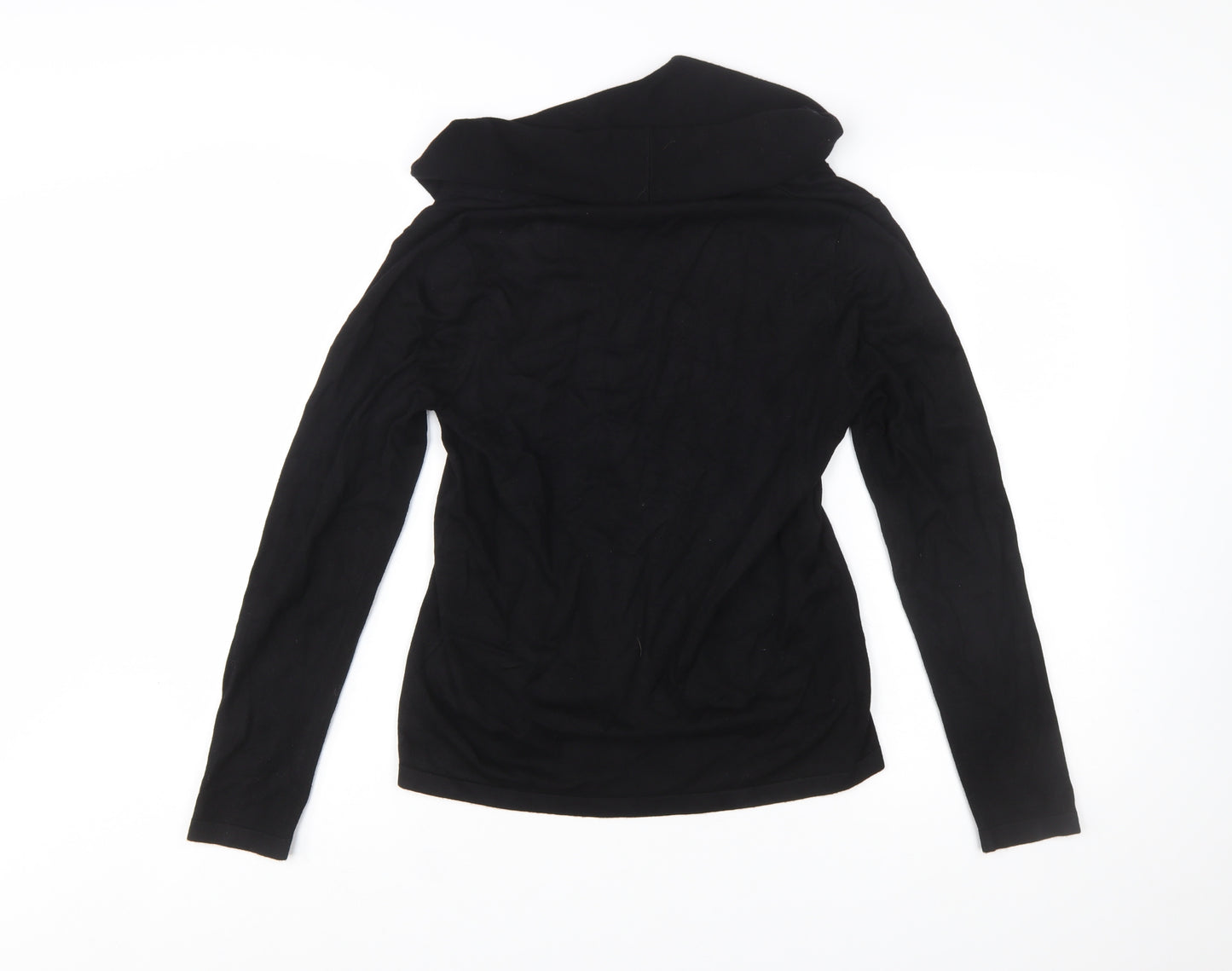Phase Eight Women's Black Cowl Neck Long Sleeve Knit Jumper Size M