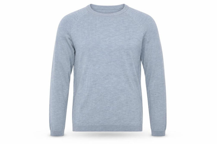 French Connection Men's Blue Cotton Linen Pullover Jumper Size S