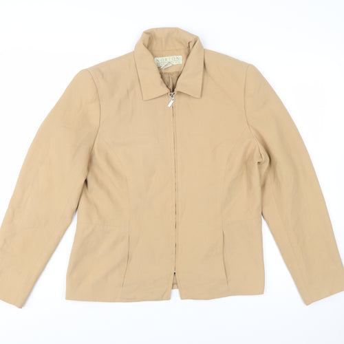 Norton McNaughton Women's Beige Polyester Zip Jacket Size 10