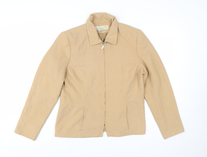 Norton McNaughton Women's Beige Polyester Zip Jacket Size 10