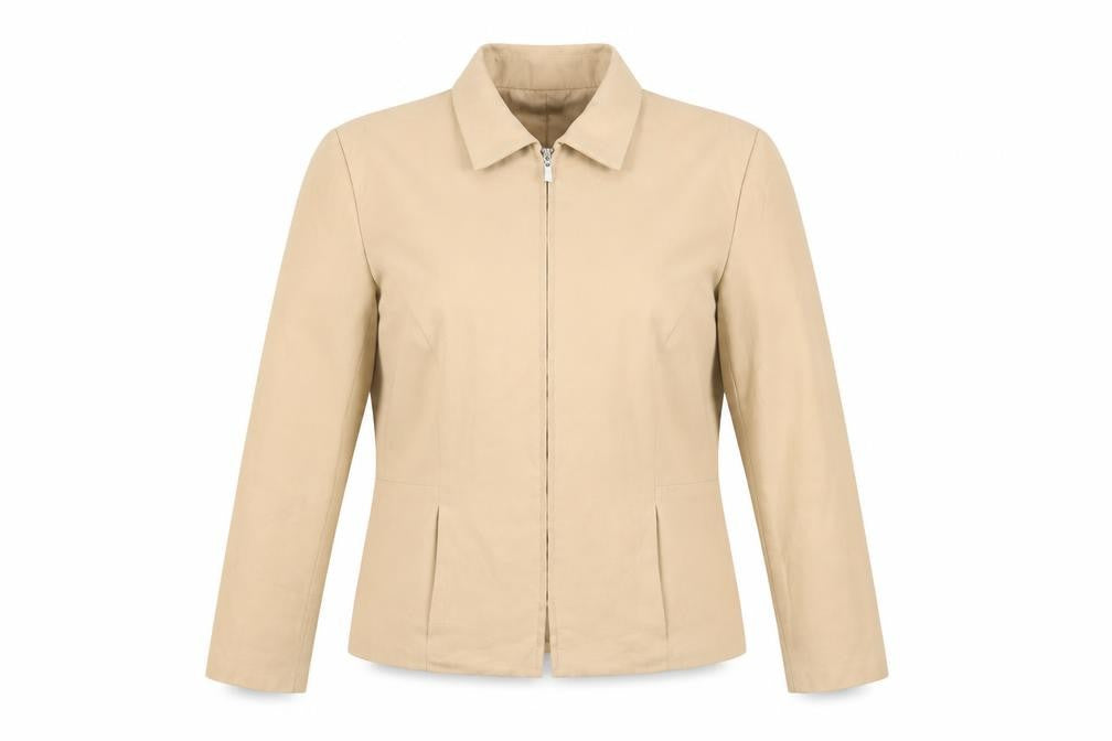 Norton McNaughton Women's Beige Polyester Zip Jacket Size 10