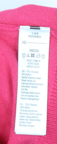 Monsoon Women’s Pink Roll Neck Knit Jumper L Long Sleeve