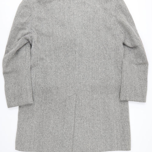 Claudio Vertase Men's Grey Wool Overcoat Size 52 Regular Fit