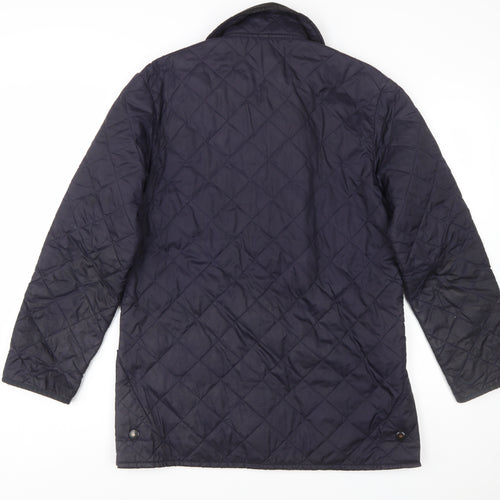 Barbour Men's Blue XS Quilted Jacket with Cord Collar