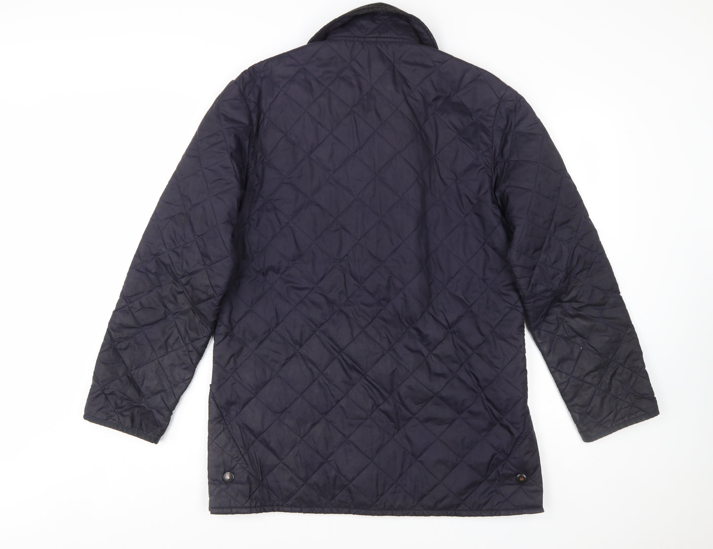 Barbour Men's Blue XS Quilted Jacket with Cord Collar