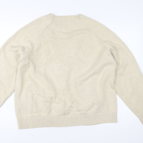 PSO Brand Men's Beige Full Zip Cardigan Jumper Size L