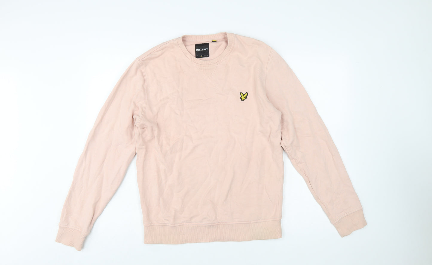 Lyle & Scott Men’s Pink Cotton Crew Neck Pullover Sweatshirt Size L