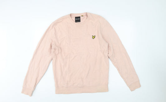 Lyle & Scott Men’s Pink Cotton Crew Neck Pullover Sweatshirt Size L