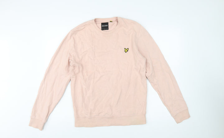 Lyle & Scott Men’s Pink Cotton Crew Neck Pullover Sweatshirt Size L
