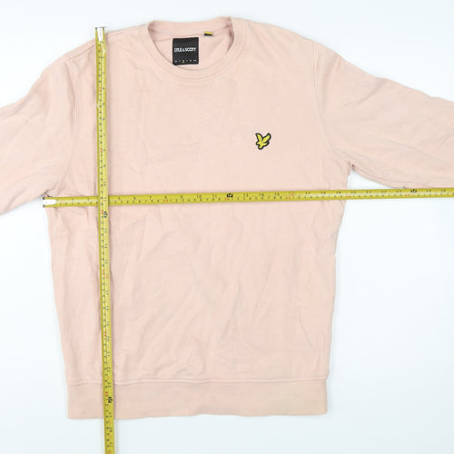 Lyle & Scott Men’s Pink Cotton Crew Neck Pullover Sweatshirt Size L