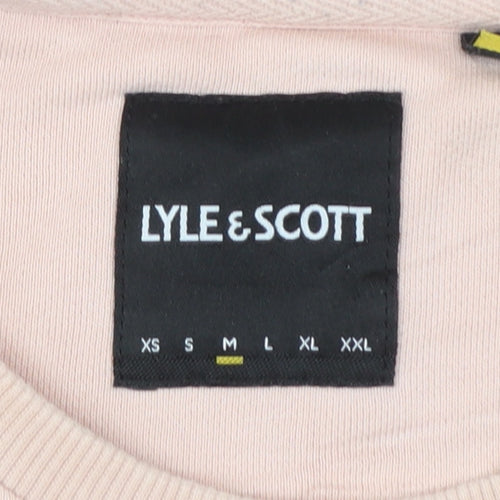 Lyle & Scott Men’s Pink Cotton Crew Neck Pullover Sweatshirt Size L