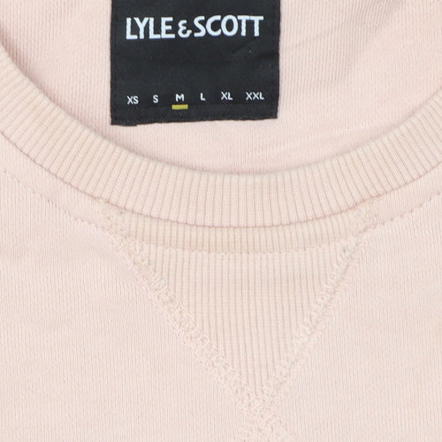 Lyle & Scott Men’s Pink Cotton Crew Neck Pullover Sweatshirt Size L
