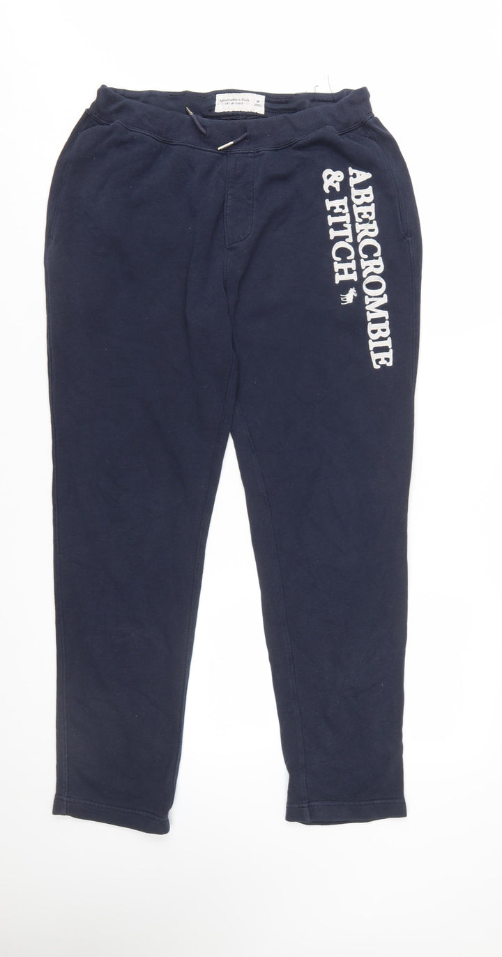 Abercrombie & Fitch Men's Blue Fleece Jogger Trousers Size M