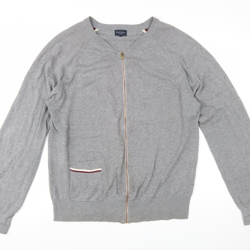 Paul Smith Men’s Grey Full Zip Cotton Jumper XL