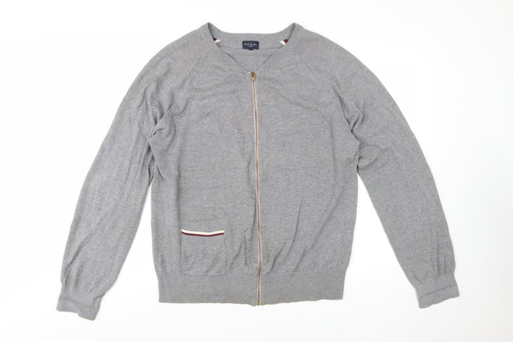 Paul Smith Men’s Grey Full Zip Cotton Jumper XL